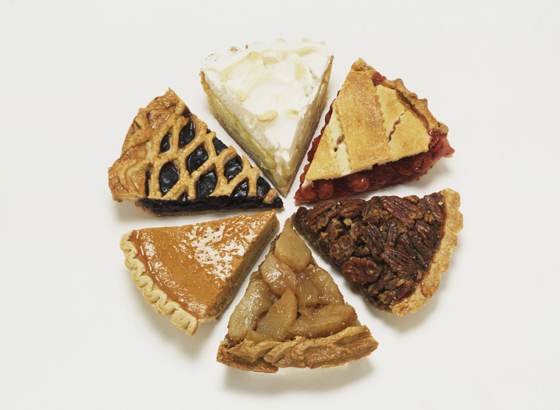 Assorted pie slices