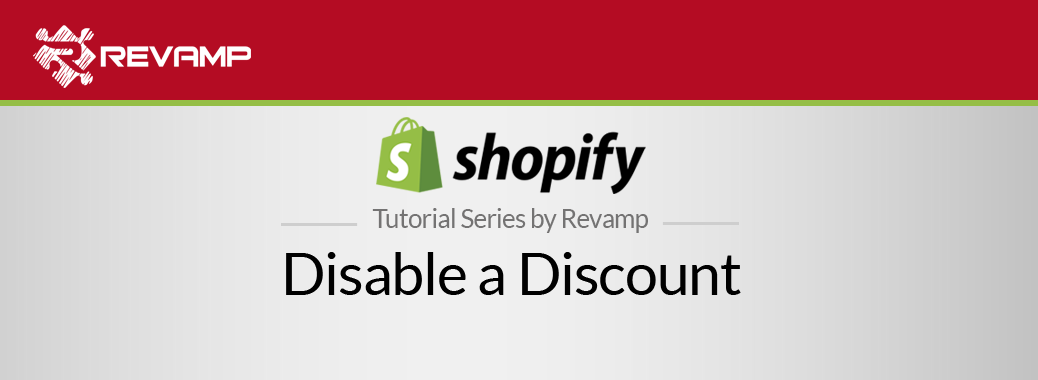 Shopify Video Tutorial – Disable a Discount