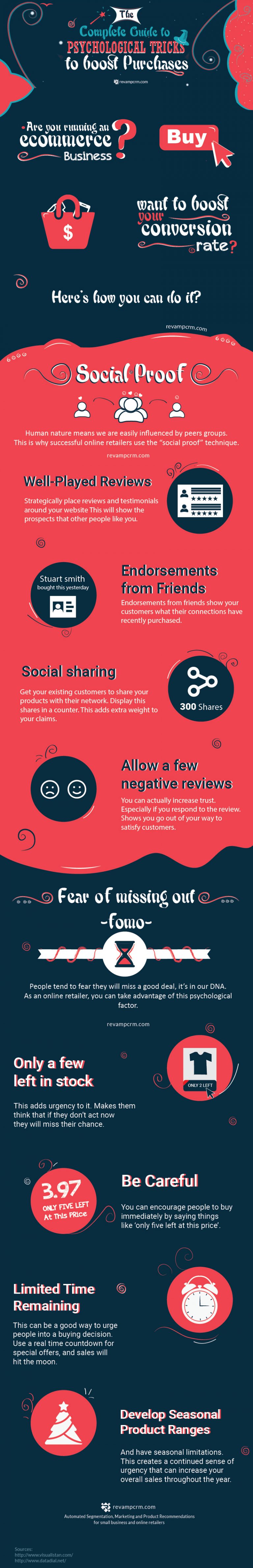 Psychological Tricks to Boost eCommerce Purchases [ Infographic ]